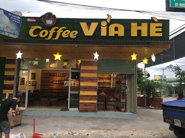 Thiết Kế, In Bảng Hiệu, Hộp Đèn Quán Cafe Tại Long Khánh