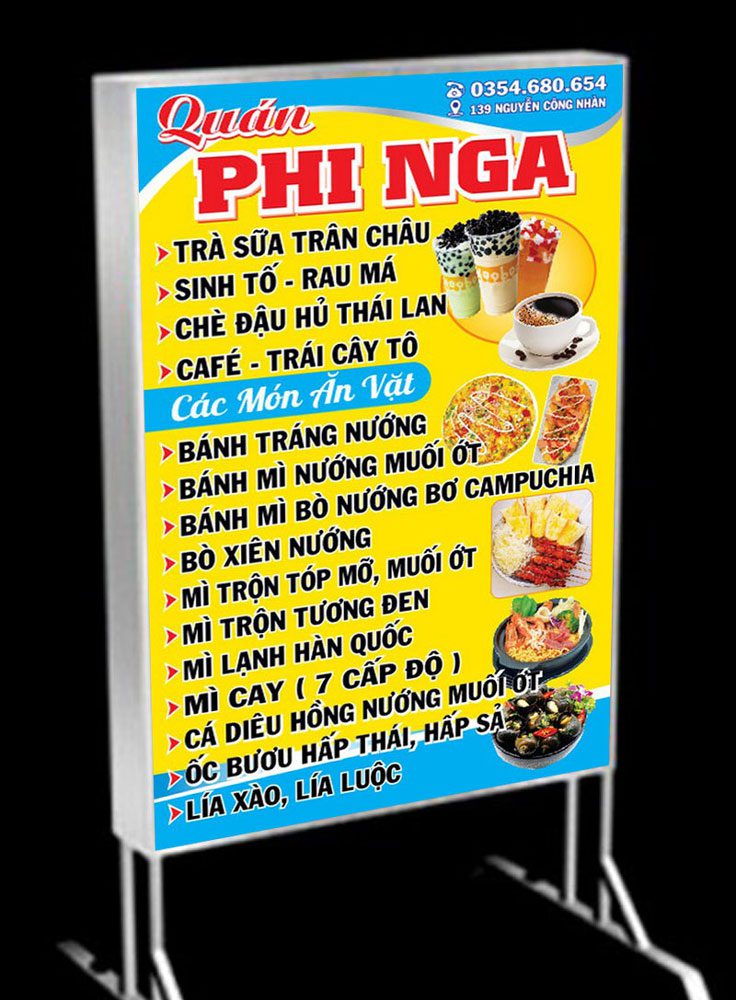 Thi Công Bảng Hiệu Quán Ăn Thực Tế Tại Long Khánh